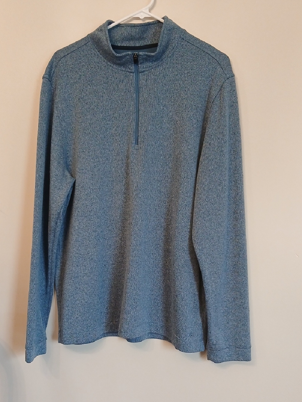 RHONE Men's Heathered Slate Blue Quarter-Zip Pullover